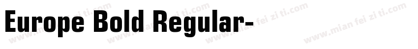 Europe Bold Regular字体转换